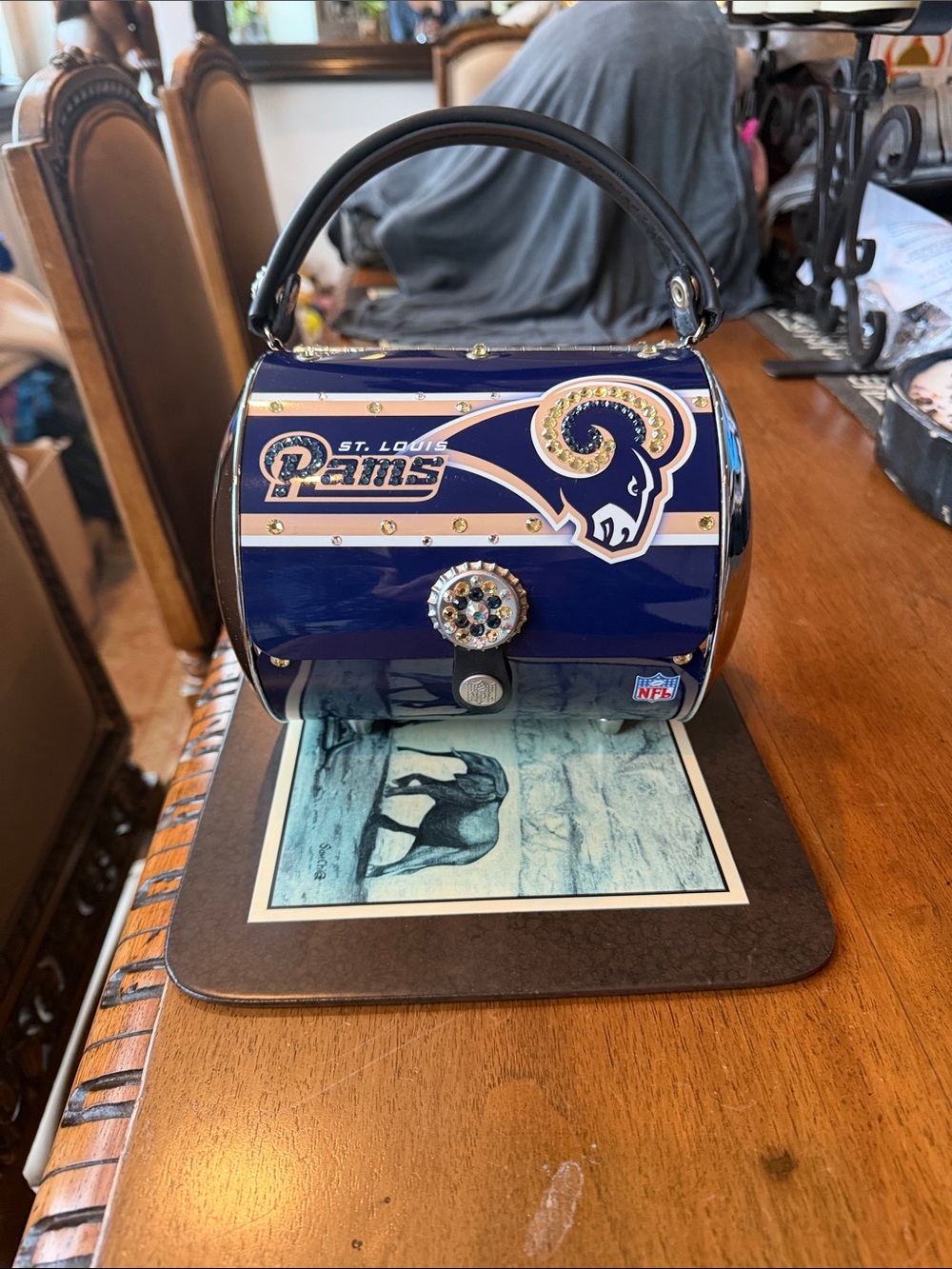 “STUNNING RAMS FOOTBALL  PURSE VERY RARE”